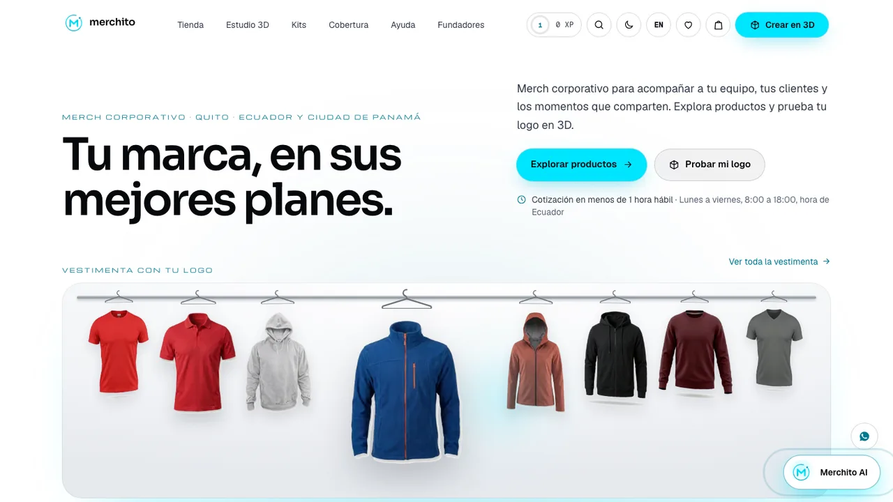 Interfaz pública de Merchito 360
