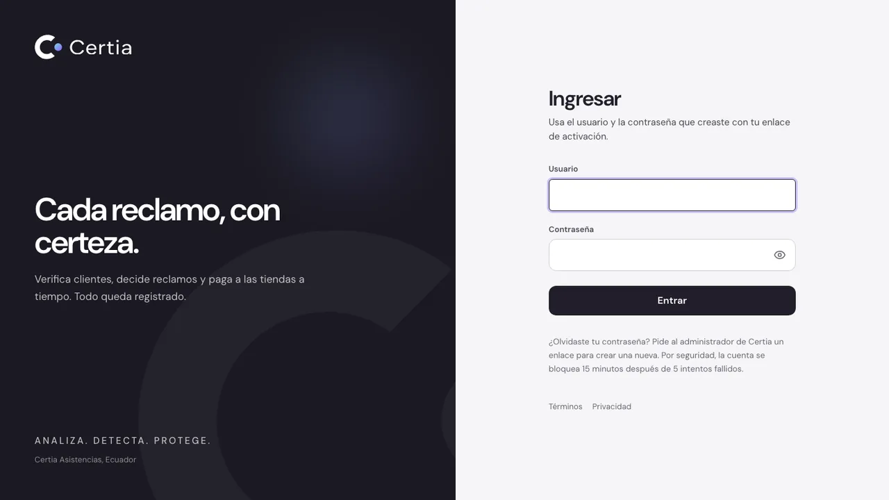 Sign in only for accounts activated by invitation, with a lockout after failed attempts.