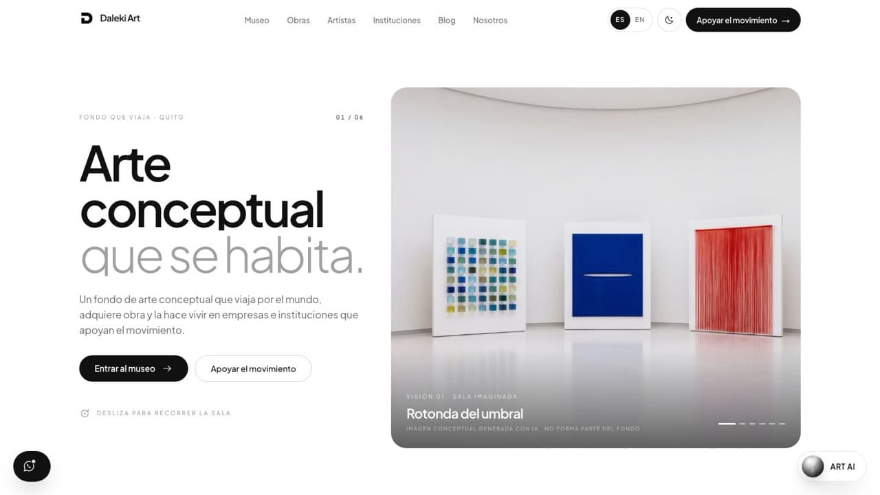 Interfaz pública de Daleki Art