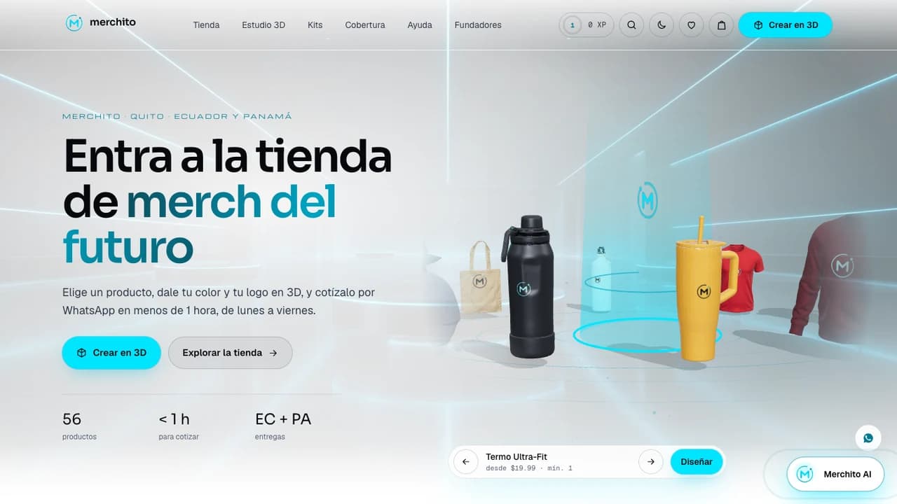Public interface of Merchito 360