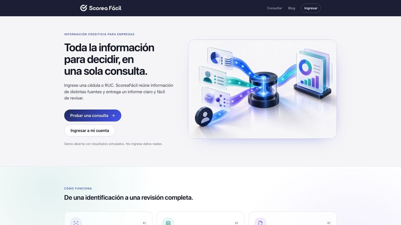 Public interface of ScoreaFácil
